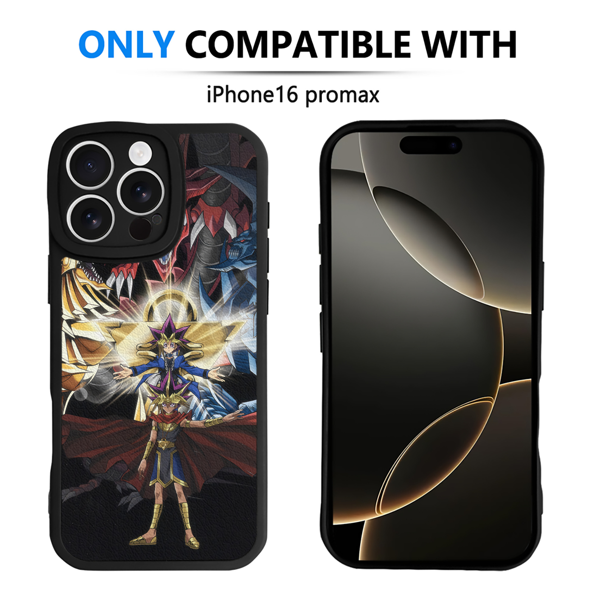 （画像用） 遊☆戯☆王 Yu-Gi-Oh! 【iPhone 16シリーズ対応】シリコンスマホケース（レザー調） 材質：シリコン